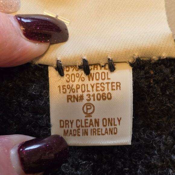 Vintage Boyne Valley Weavers Ruana/Poncho Reversible OS Wool Multi Ireland NWT - Picture 4 of 8